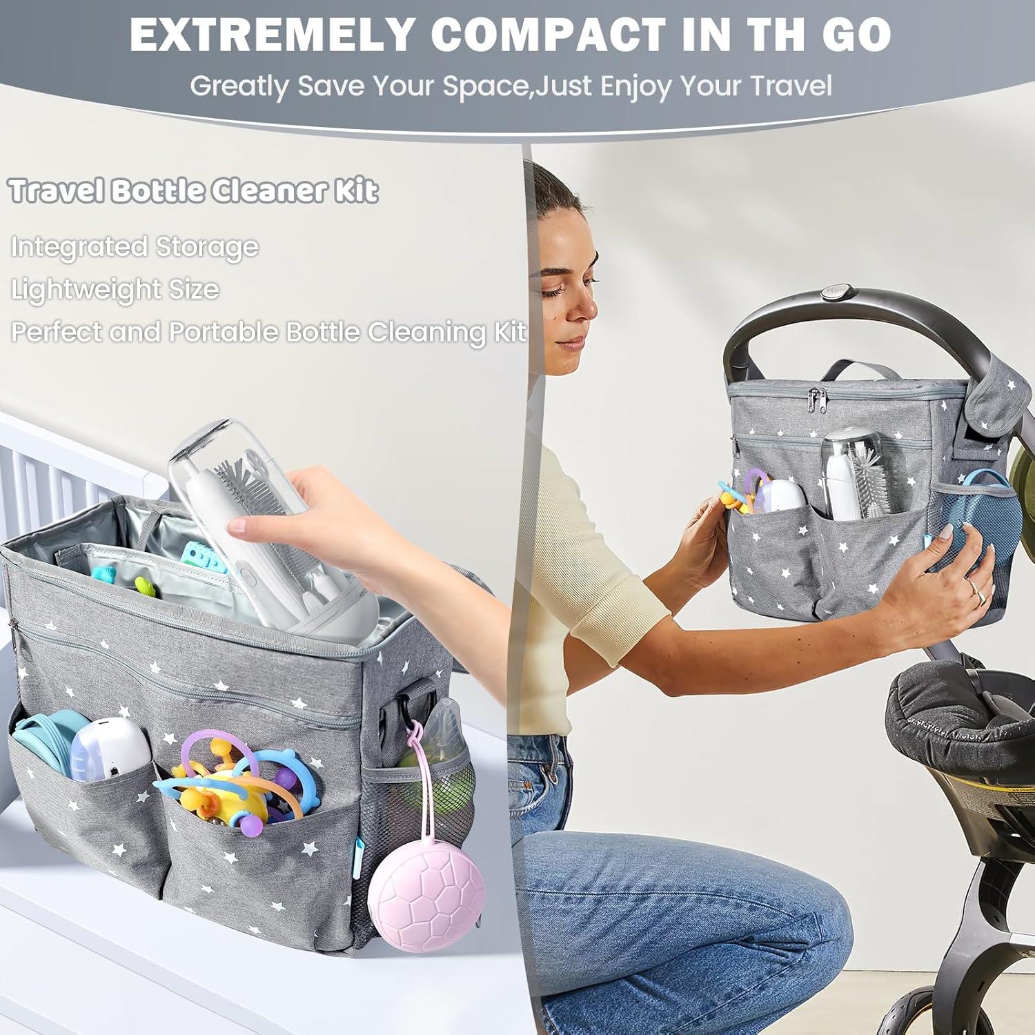 Juego de Cepillos Eléctricos para Biberones IvyWind Gris