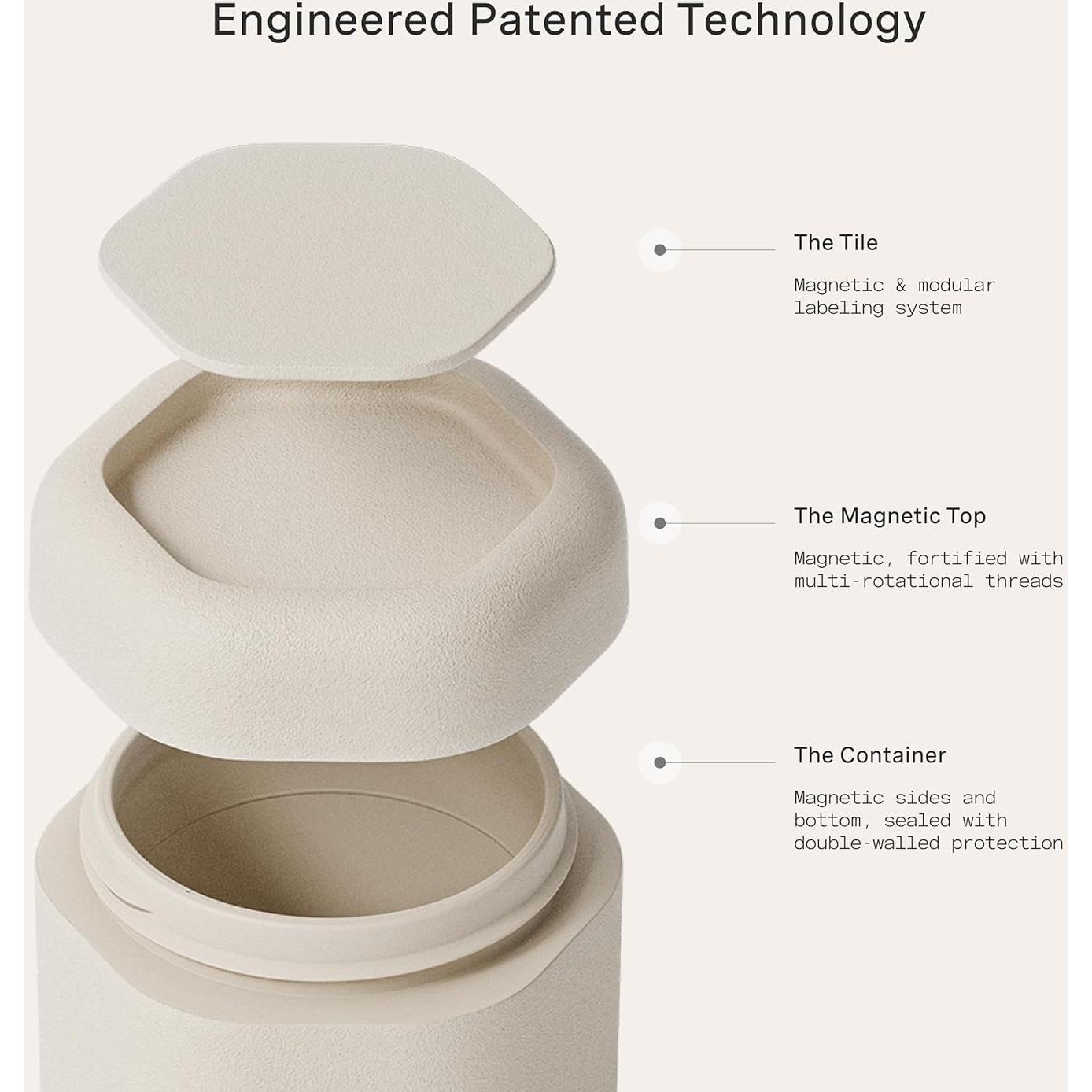 Set de Contenedores de Viaje Cadence - 4 Medianos 39.4ml y 3 Pequeños 16.8ml - A prueba de Fugas
