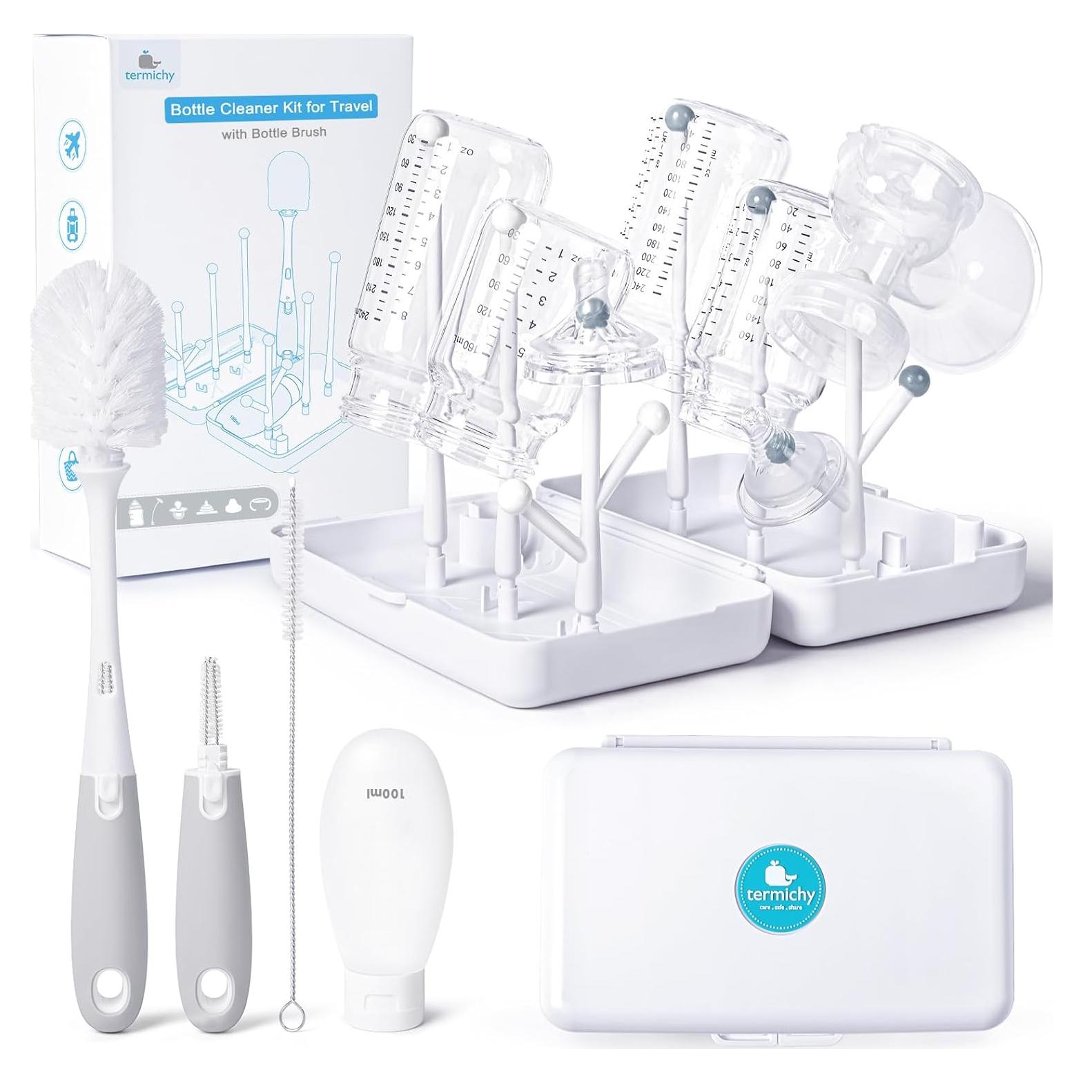 Kit de Limpieza de Botellas de Viaje Termichy 6 en 1 - Compacto y Portátil