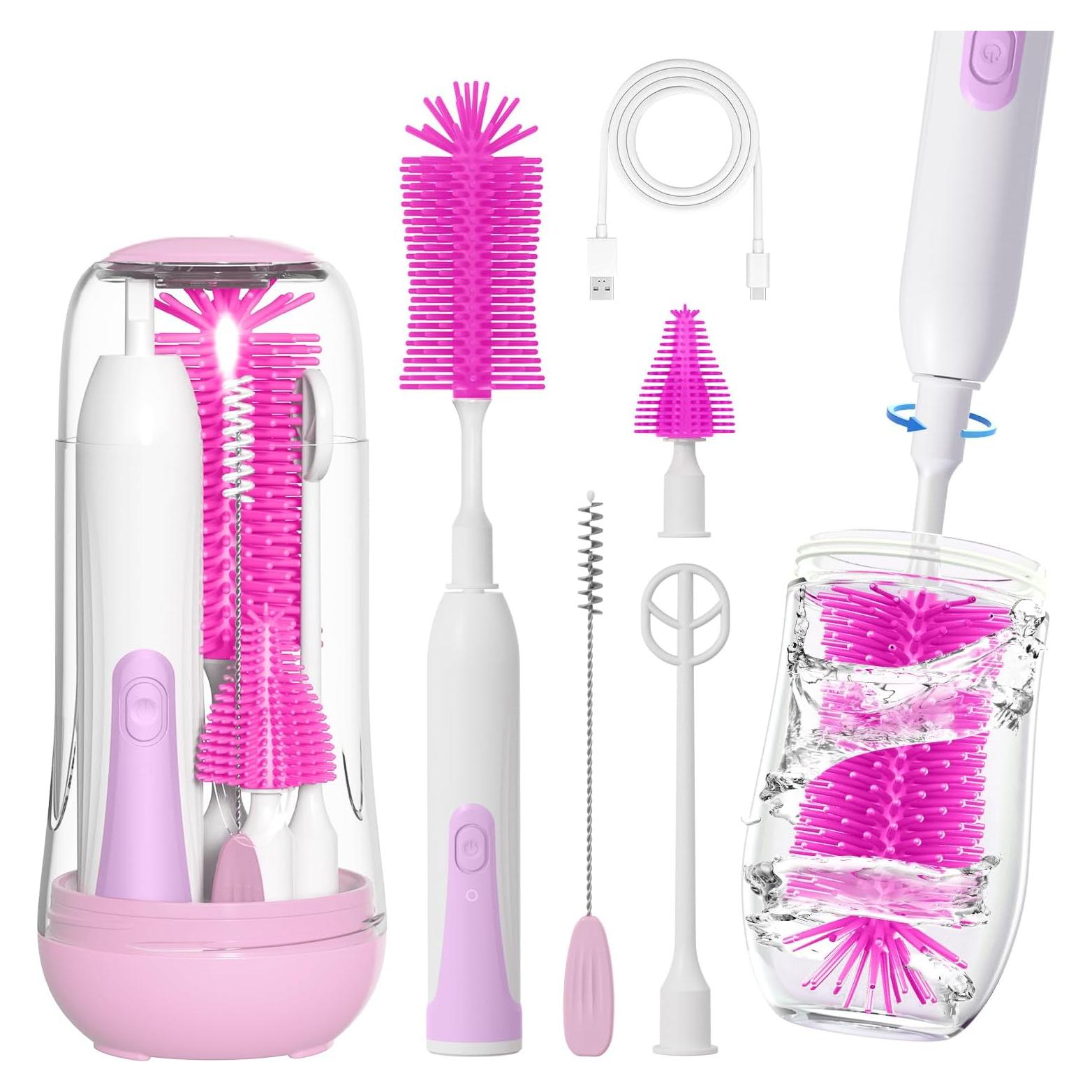 Limpiador Eléctrico de Botellas FAN HOME - Juego Portátil con Silicona