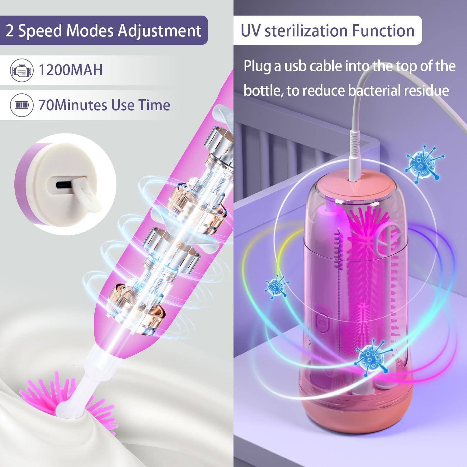 Limpiador Eléctrico de Botellas FAN HOME - Juego Portátil con Silicona