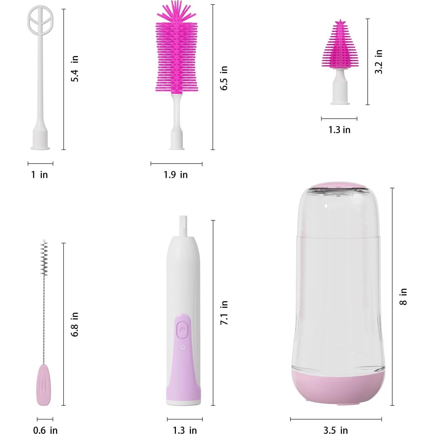 Limpiador Eléctrico de Botellas FAN HOME - Juego Portátil con Silicona