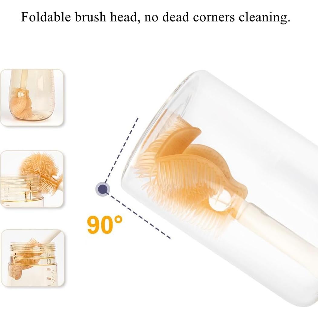 Juego de Cepillos de Limpieza para Botellas Bebé HubHnb - 6 Piezas