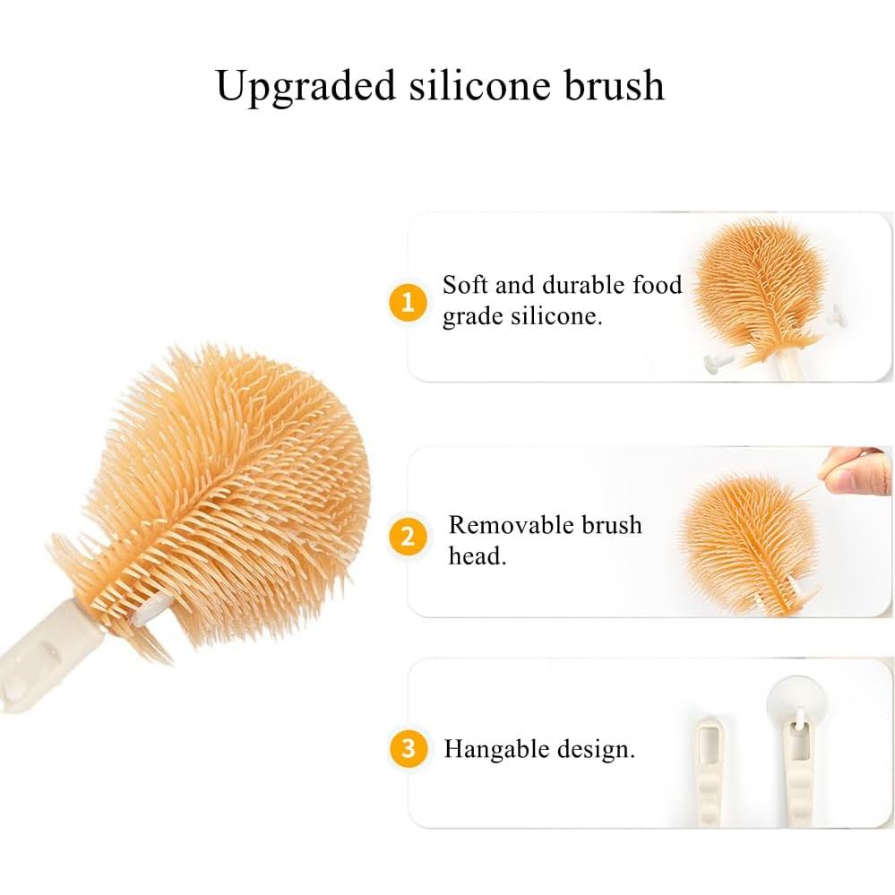 Juego de Cepillos de Limpieza para Botellas Bebé HubHnb - 6 Piezas