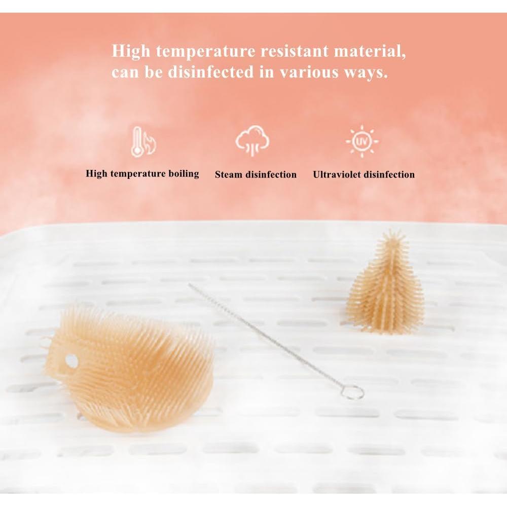 Juego de Cepillos de Limpieza para Botellas Bebé HubHnb - 6 Piezas