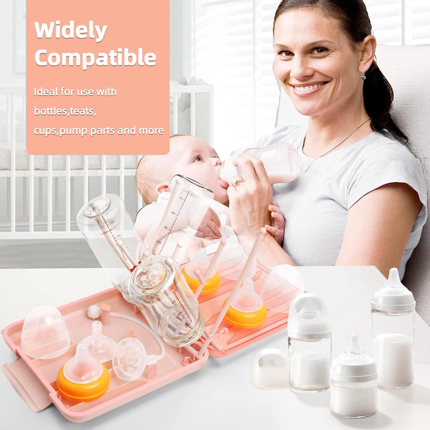 Juego de Limpieza de Botellas de Viaje Maclined Rosa 6 en 1