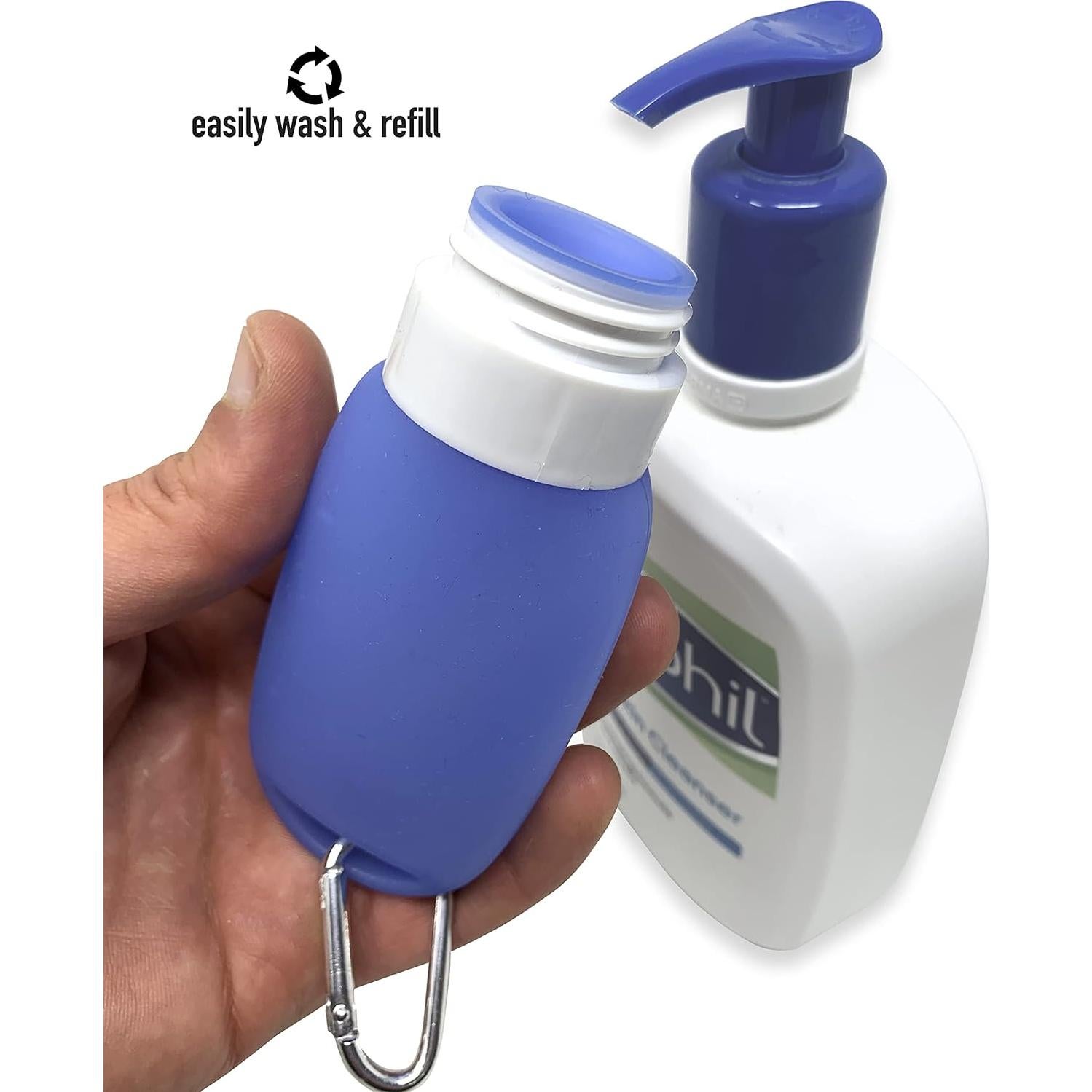 Juego de Botellas de Viaje Silicona Cruise On 4 Piezas 59ml 41ml