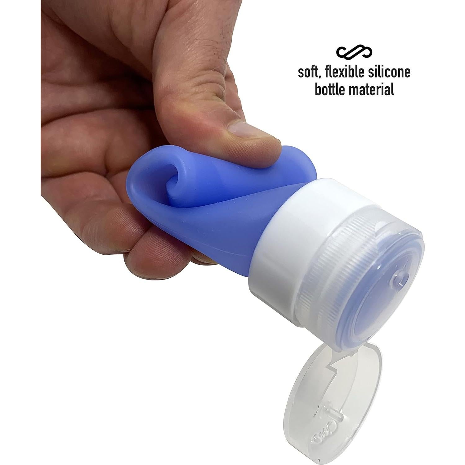 Juego de Botellas de Viaje Silicona Cruise On 4 Piezas 59ml 41ml