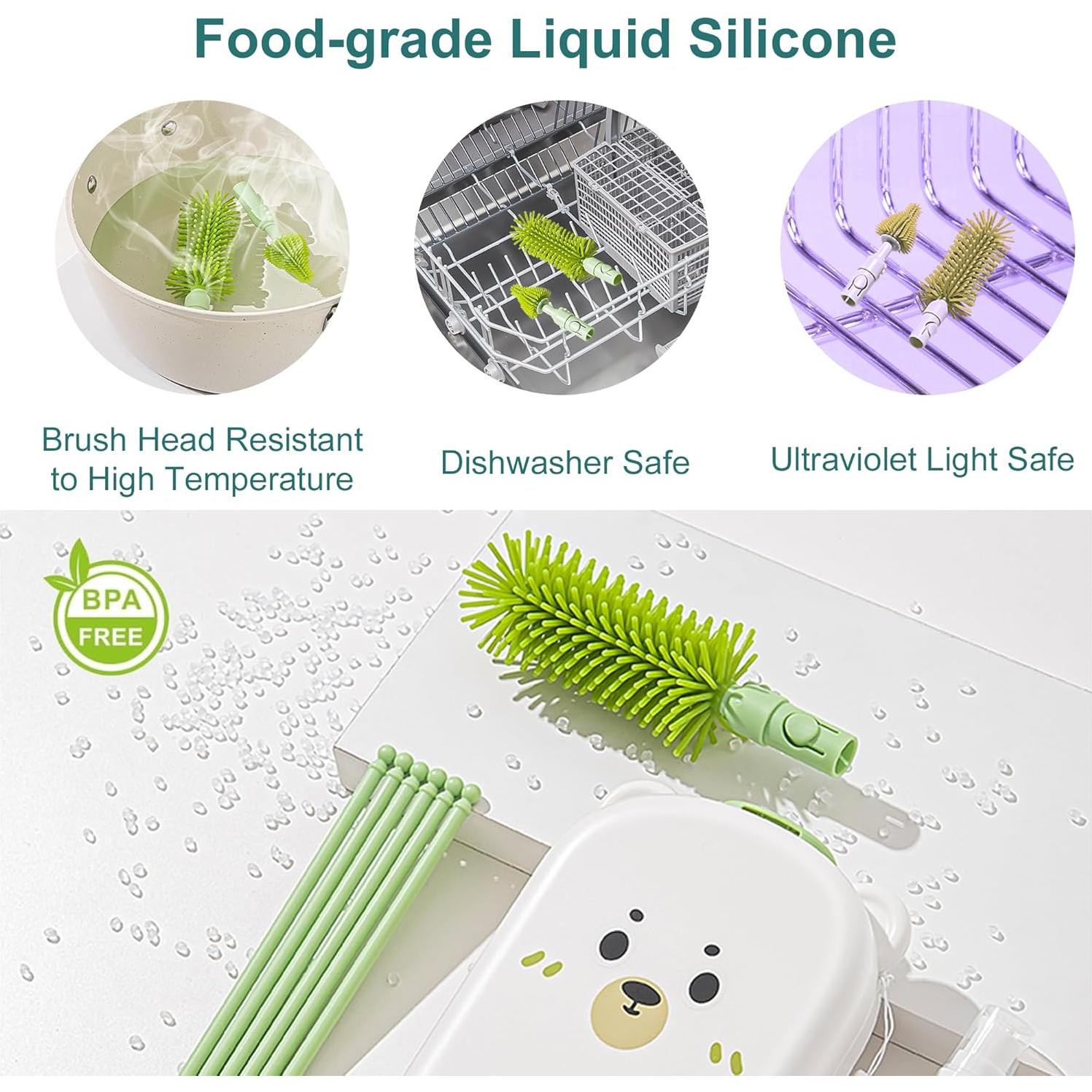 Kit Limpiador de Biberones 6 en 1 Snonerion Verde