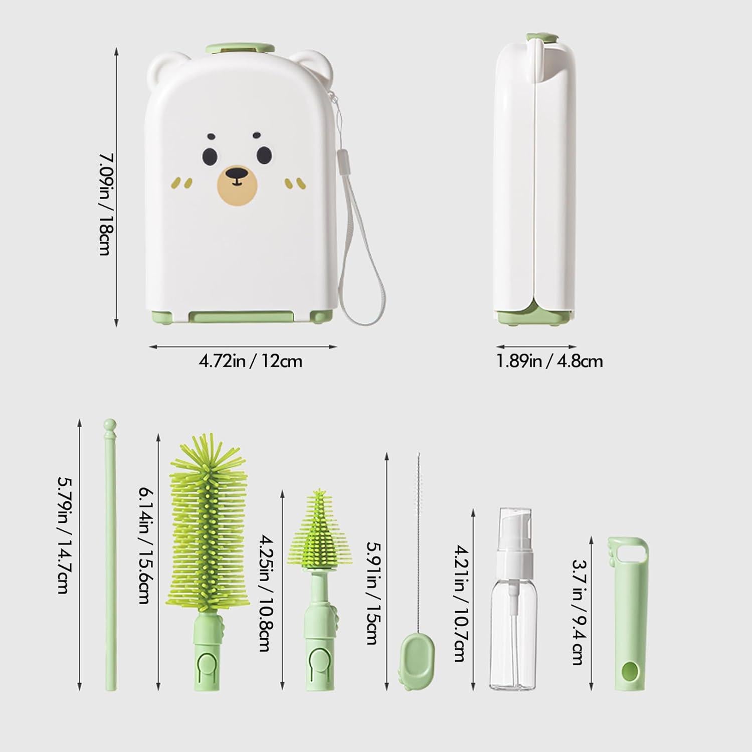 Kit Limpiador de Biberones 6 en 1 Snonerion Verde