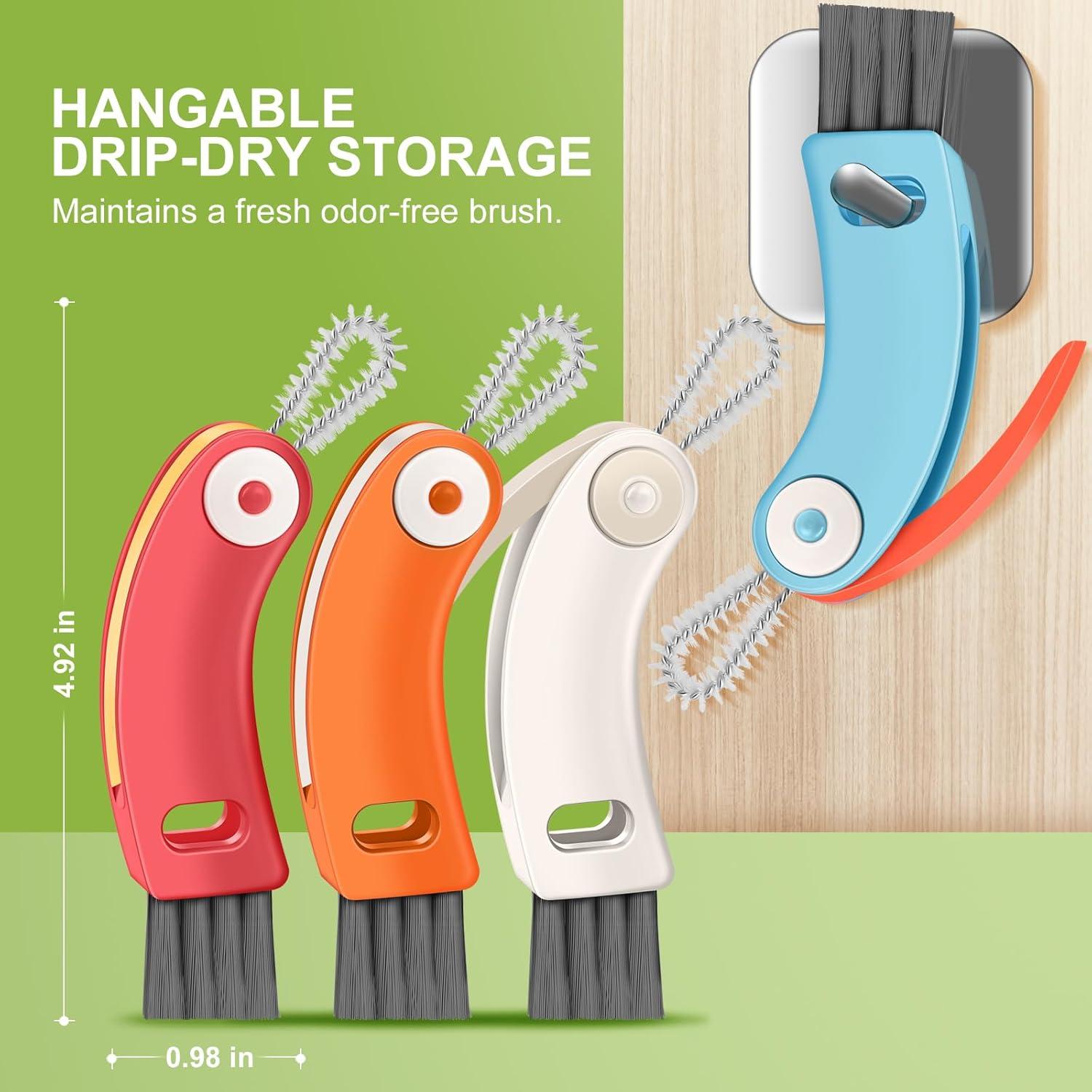 Juego de Cepillos de Limpieza JICNUSK 3 en 1 para Tapas de Tazas