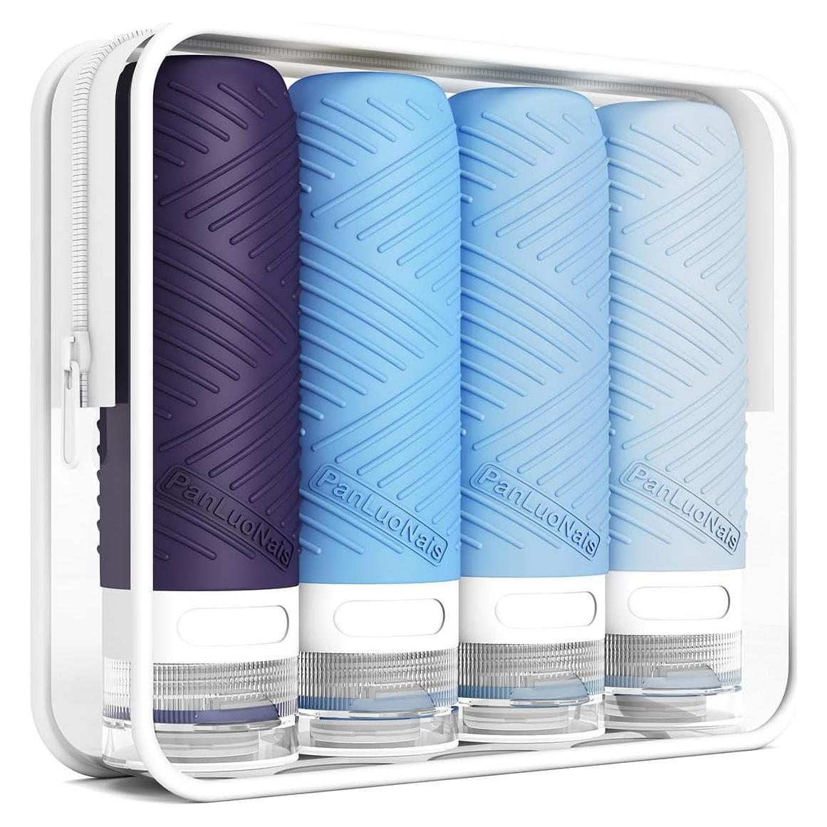 Botellas de Viaje PanLuoNais 3 Oz Silicona Aprobadas TSA