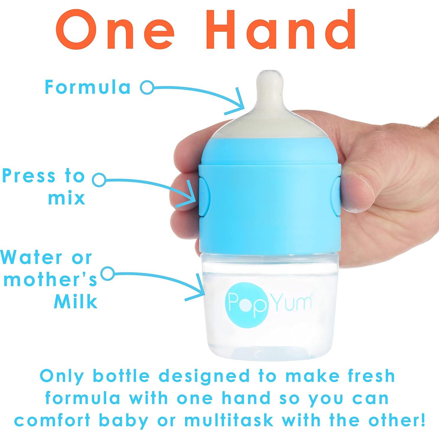 Biberones PopYum Anti-Cólicos 4-Pack Azul 150ml y 260ml