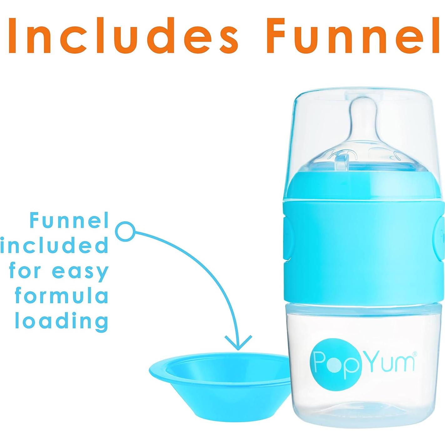 Biberones PopYum Anti-Cólicos 4-Pack Azul 150ml y 260ml