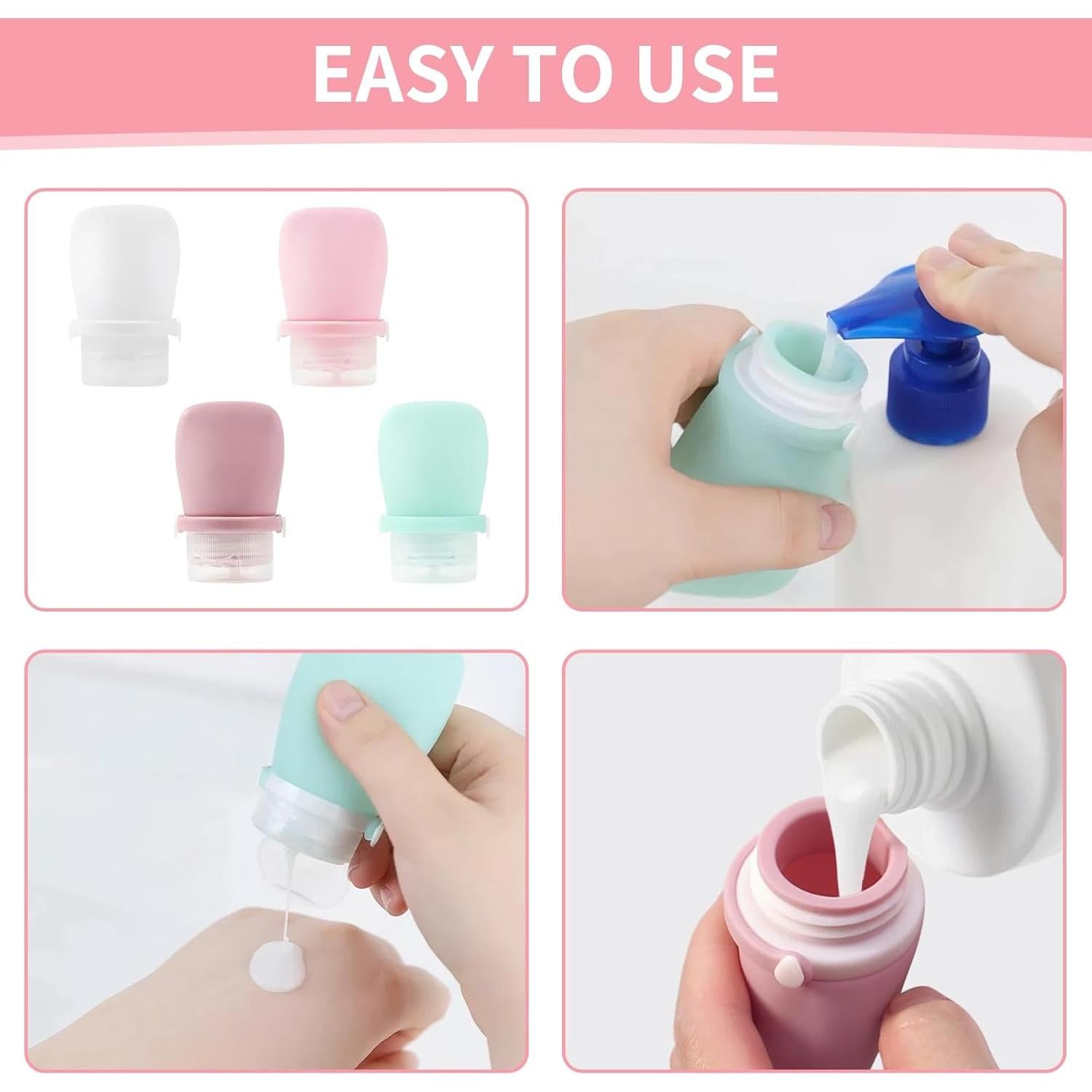 Paquete de 4 Botellas de Silicona 29.57ml Starfa Lab Viaje