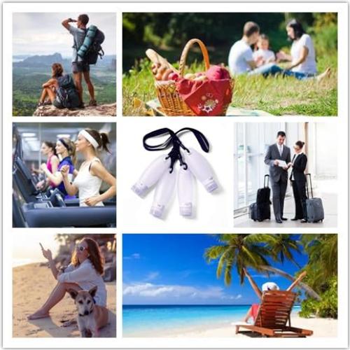 Juego de Botellas de Viaje Silicona Fullplus 3.3 Oz A prueba de Fugas