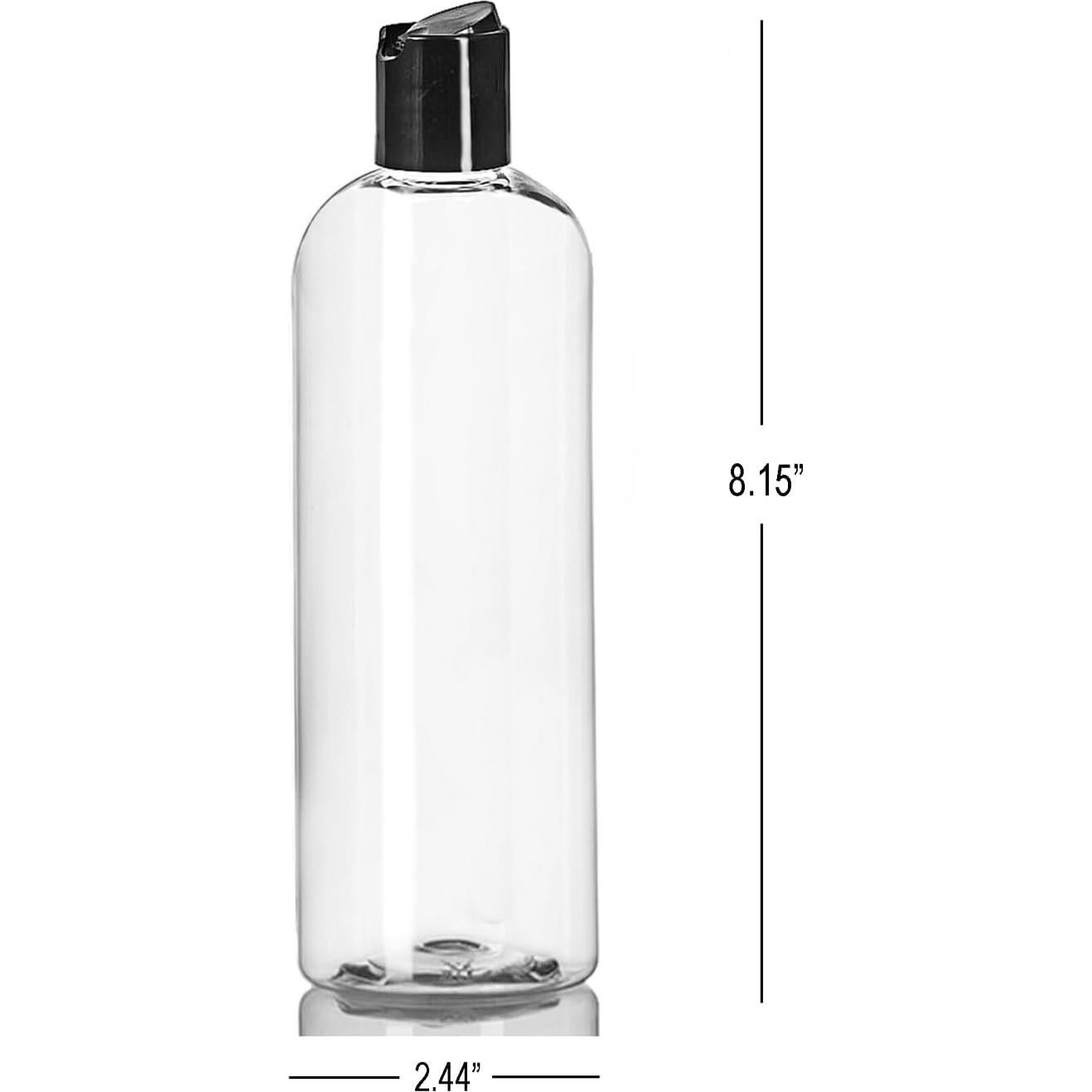 Botellas de Plástico Transparentes 473 ml ljdeals - Paquete de 2