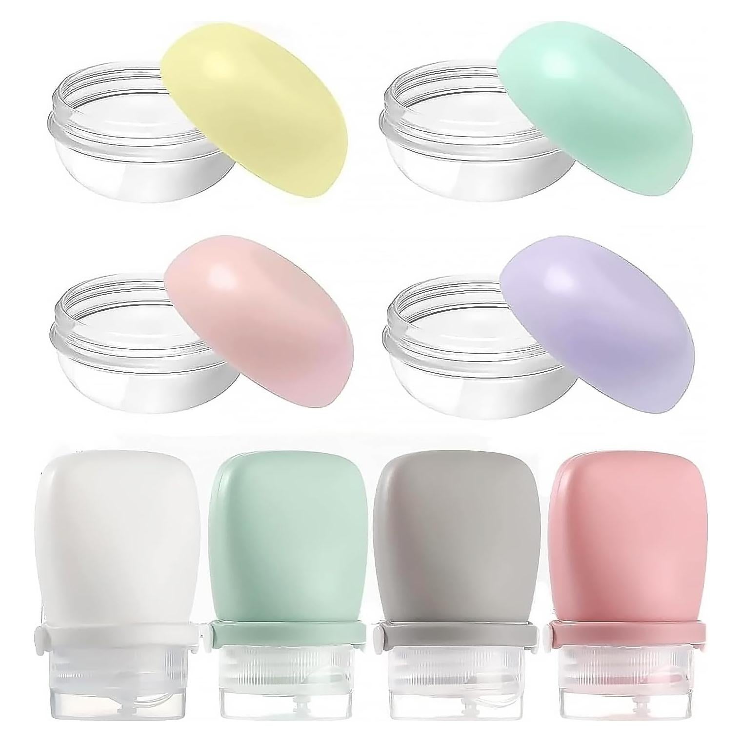 Juego de 10 Botellas de Silicona Liobelon 30ml a Prueba de Fugas