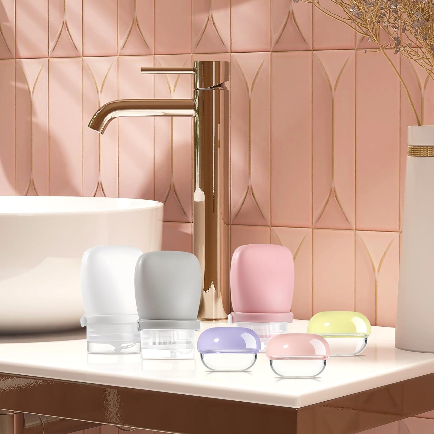 Juego de 10 Botellas de Silicona Liobelon 30ml a Prueba de Fugas