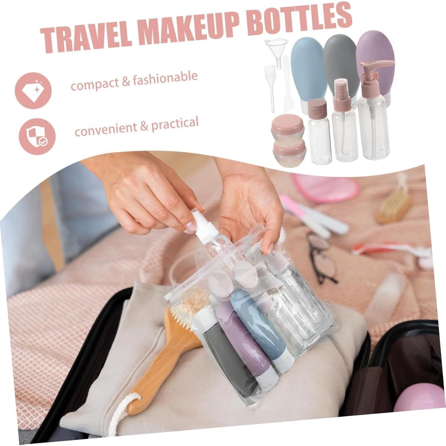 Juego de Botellas de Viaje FANVANAI 11 Piezas A Prueba de Fugas