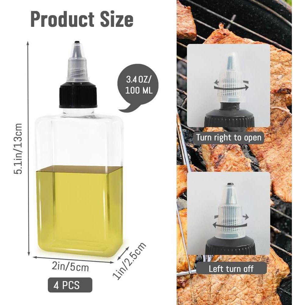 Set de 4 Botellas Dispensadoras de Aceite LELE LIFE 100ml