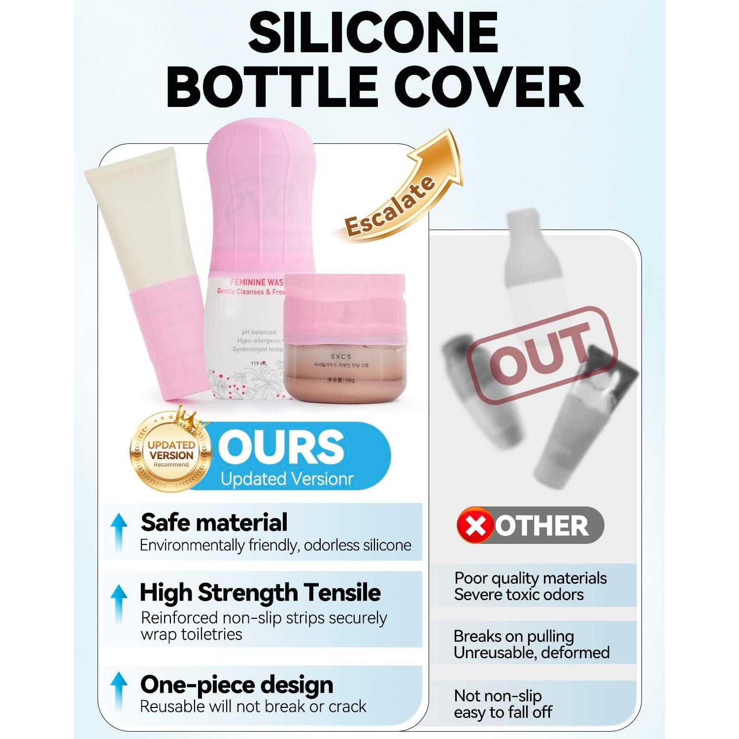 16 Fundas de Silicona a Prueba de Fugas Skyconser para Viaje