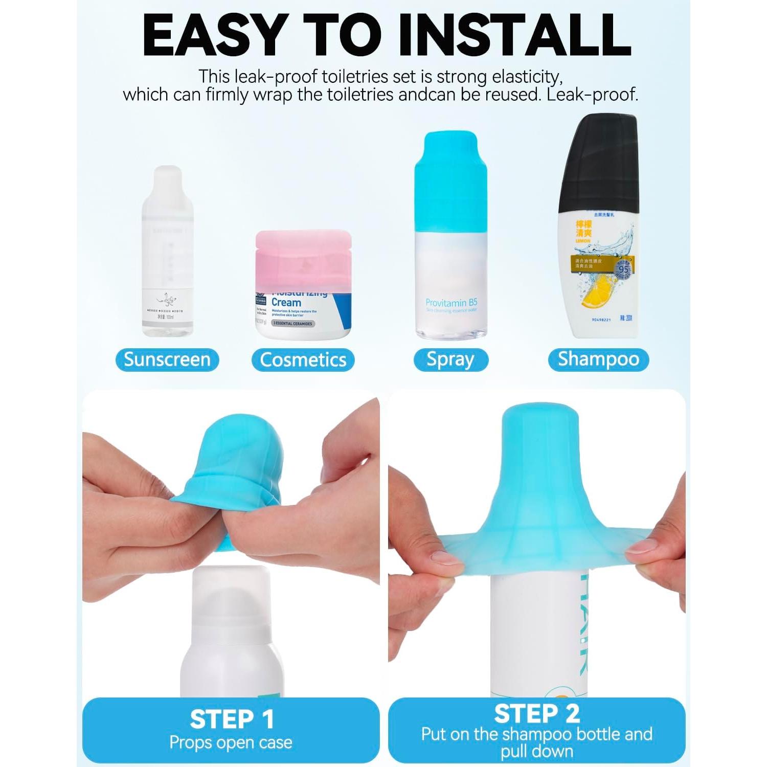 16 Fundas de Silicona a Prueba de Fugas Skyconser para Viaje