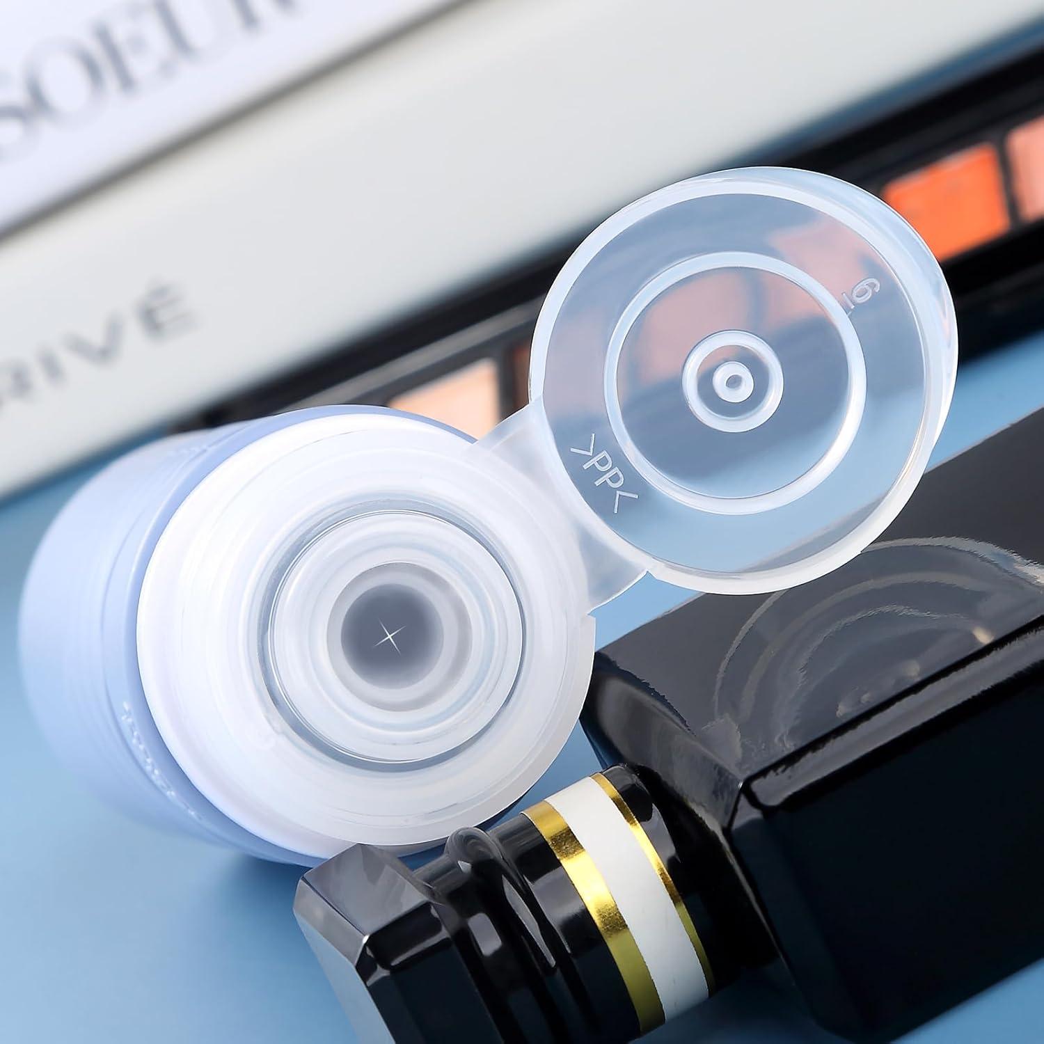 Botellas de Viaje Gemice 3oz Silicona Aprobadas por TSA - 4 Piezas