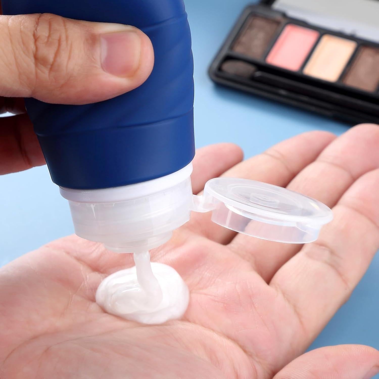 Botellas de Viaje Gemice 3oz Silicona Aprobadas por TSA - 4 Piezas