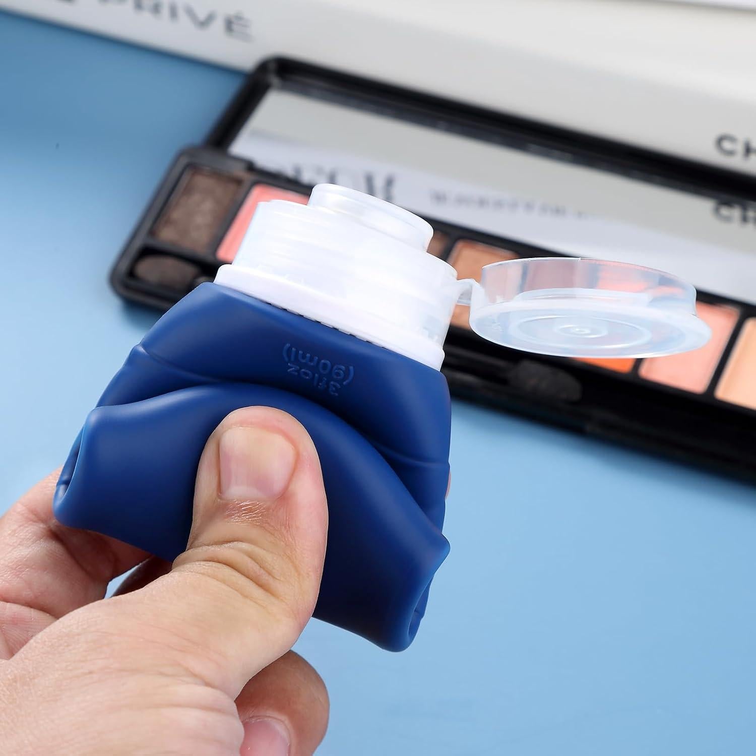 Botellas de Viaje Gemice 3oz Silicona Aprobadas por TSA - 4 Piezas