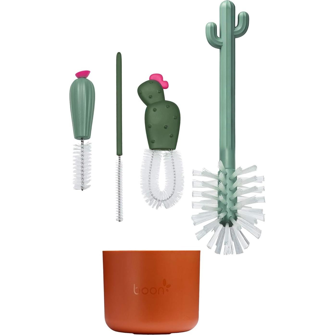 Juego de Cepillos de Limpieza Boon Cacti - 4 Piezas Terracota