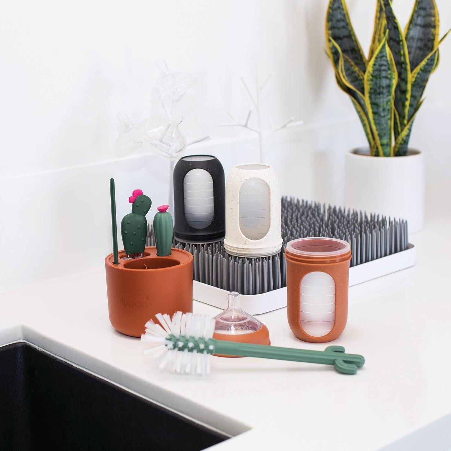 Juego de Cepillos de Limpieza Boon Cacti - 4 Piezas Terracota