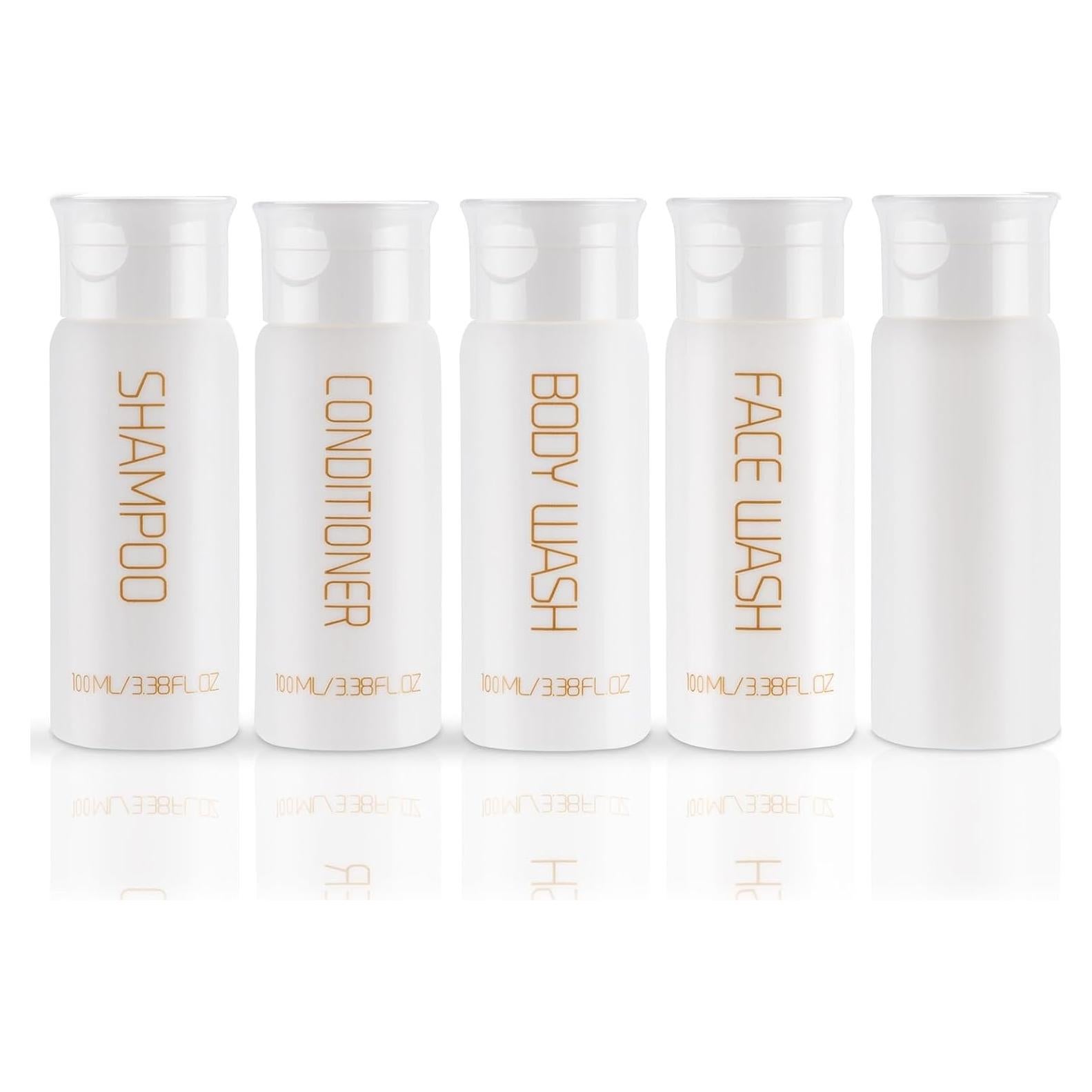 Juego de Botellas de Viaje Wowang 5 Piezas 100ml Aprobadas TSA