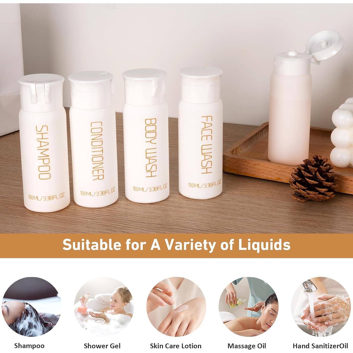 Juego de Botellas de Viaje Wowang 5 Piezas 100ml Aprobadas TSA