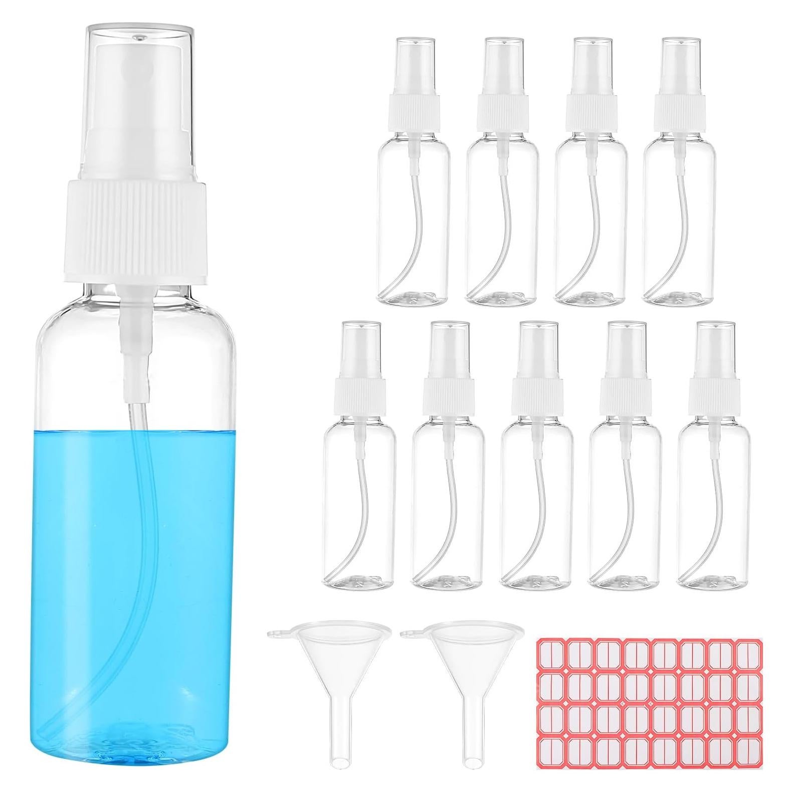 Set de 10 Botellas de Spray 50ml Qianyu Transparentes