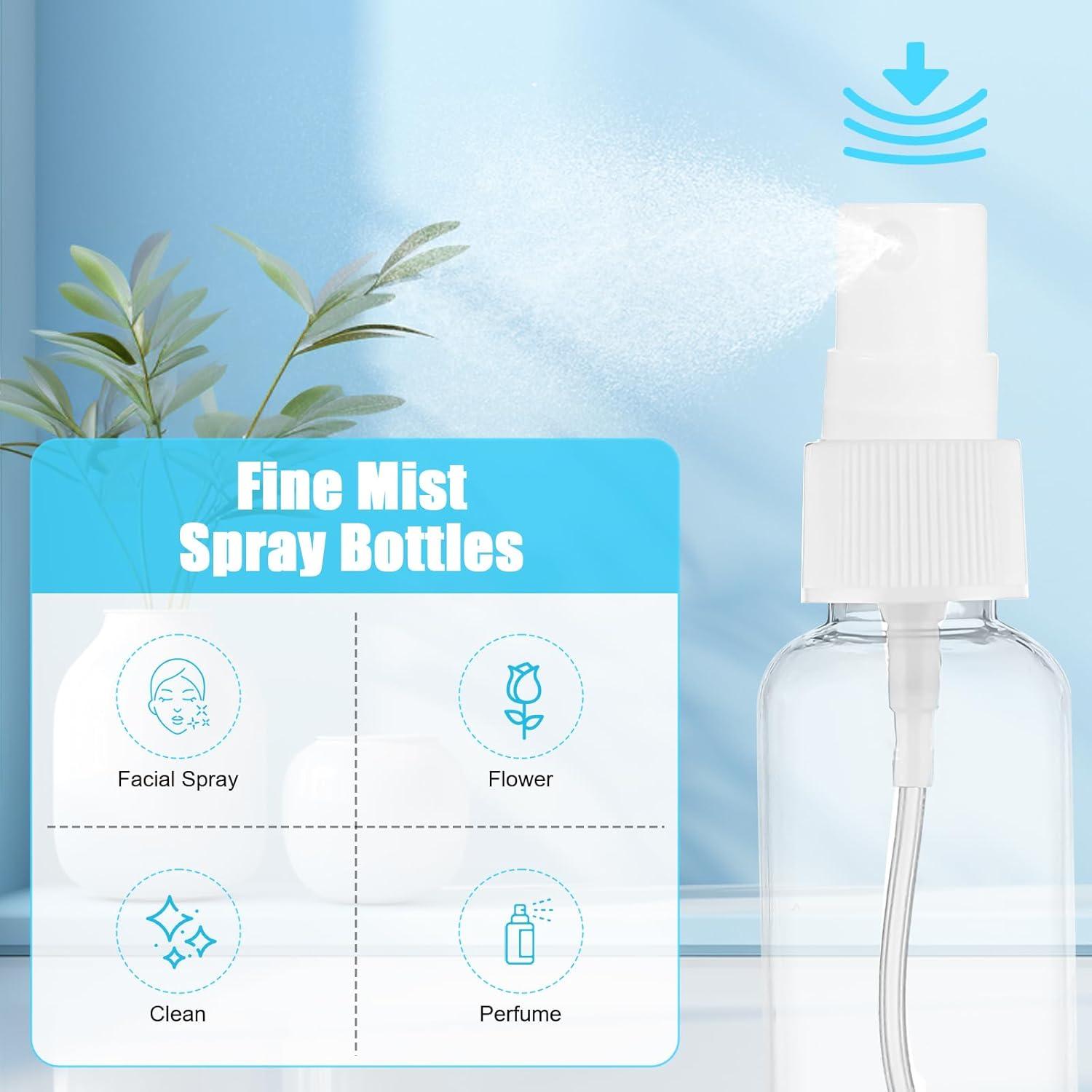 Set de 10 Botellas de Spray 50ml Qianyu Transparentes