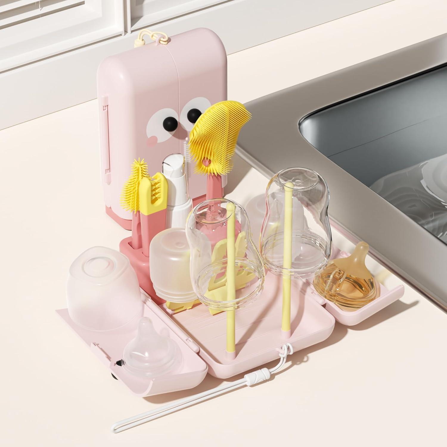 Juego de Cepillos para Botellas Gulsmami 7 en 1 Rosa