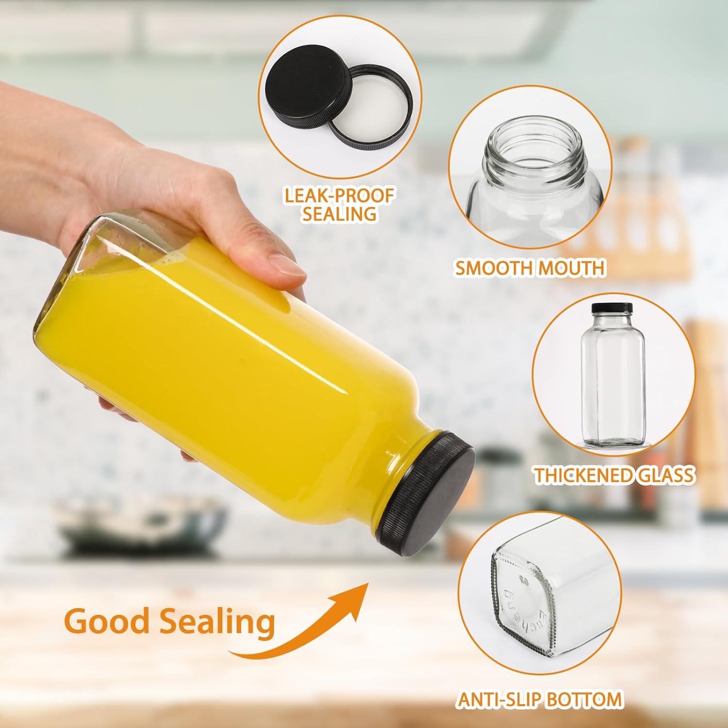 Botellas de Vidrio AuroTrends 360ml Set de 3 con Tapas