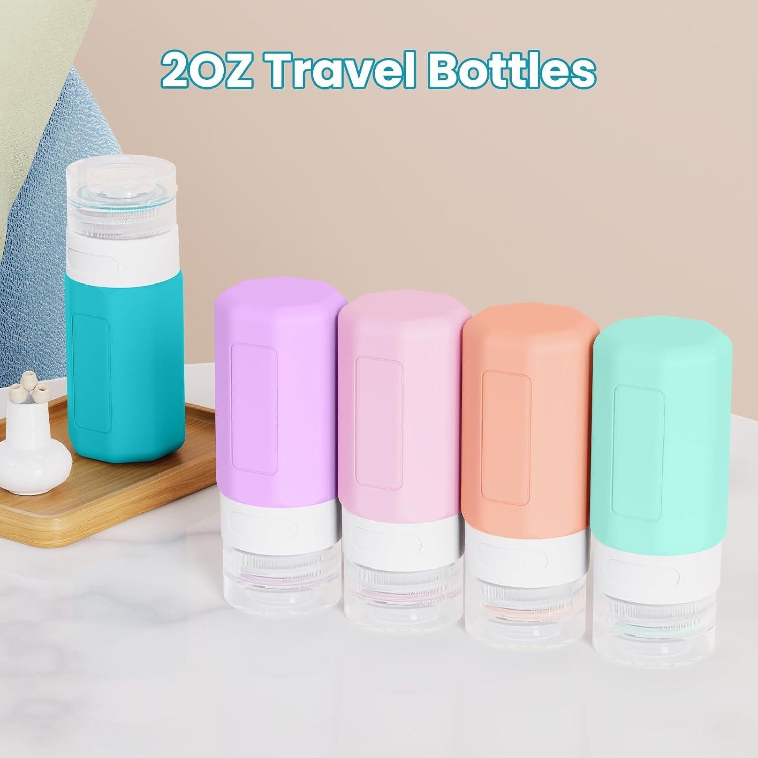 Botellas de Viaje Silicona Ruinovate 59 ml 5 Piezas Multi-color