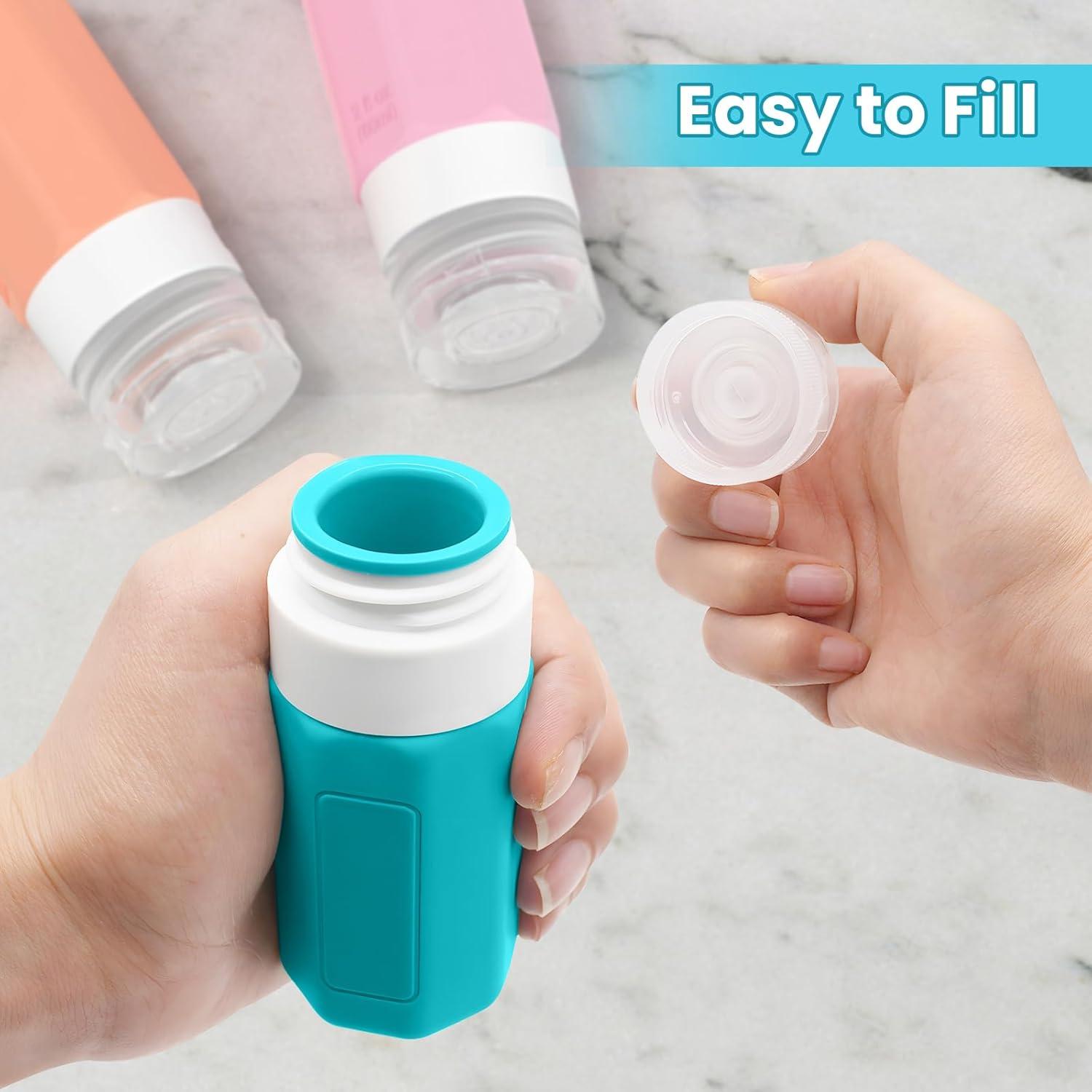 Botellas de Viaje Silicona Ruinovate 59 ml 5 Piezas Multi-color