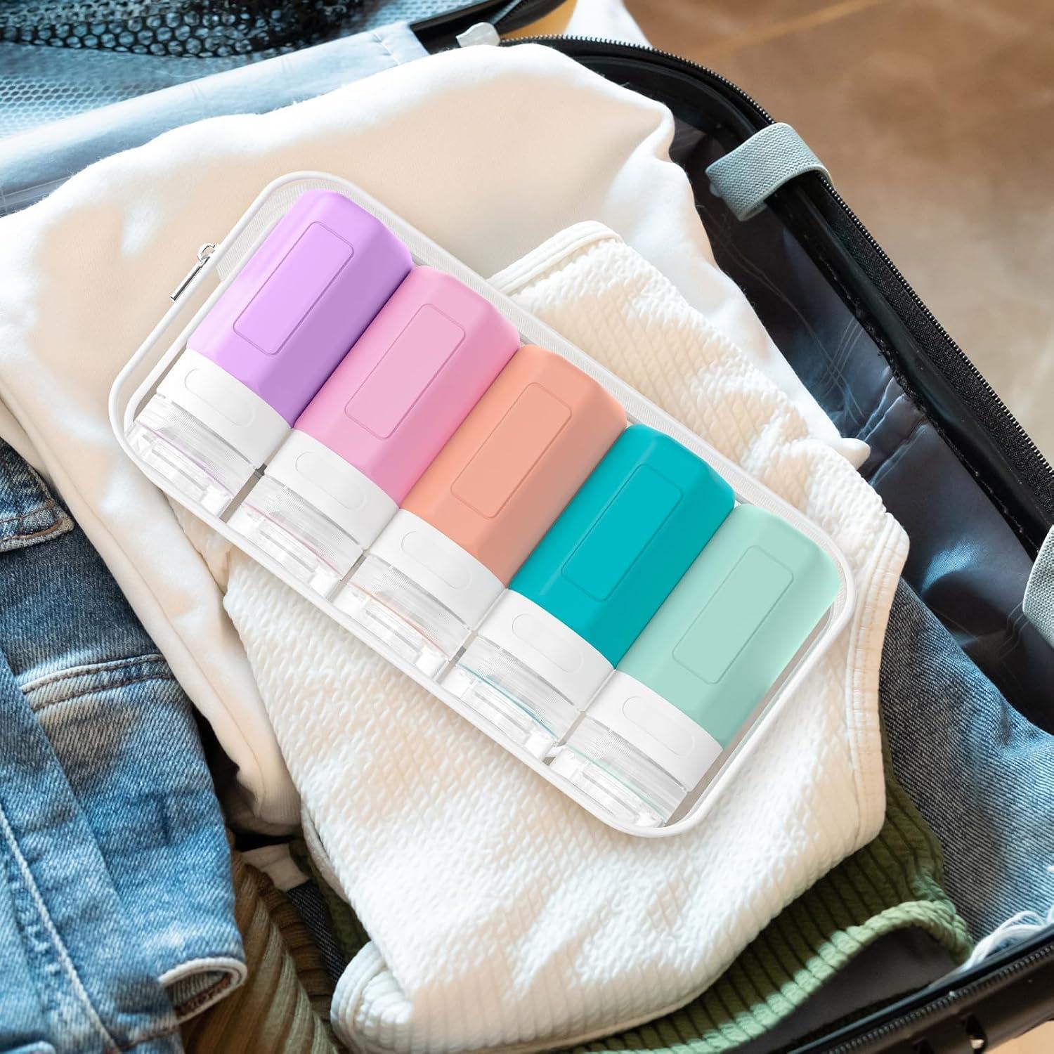 Botellas de Viaje Silicona Ruinovate 59 ml 5 Piezas Multi-color