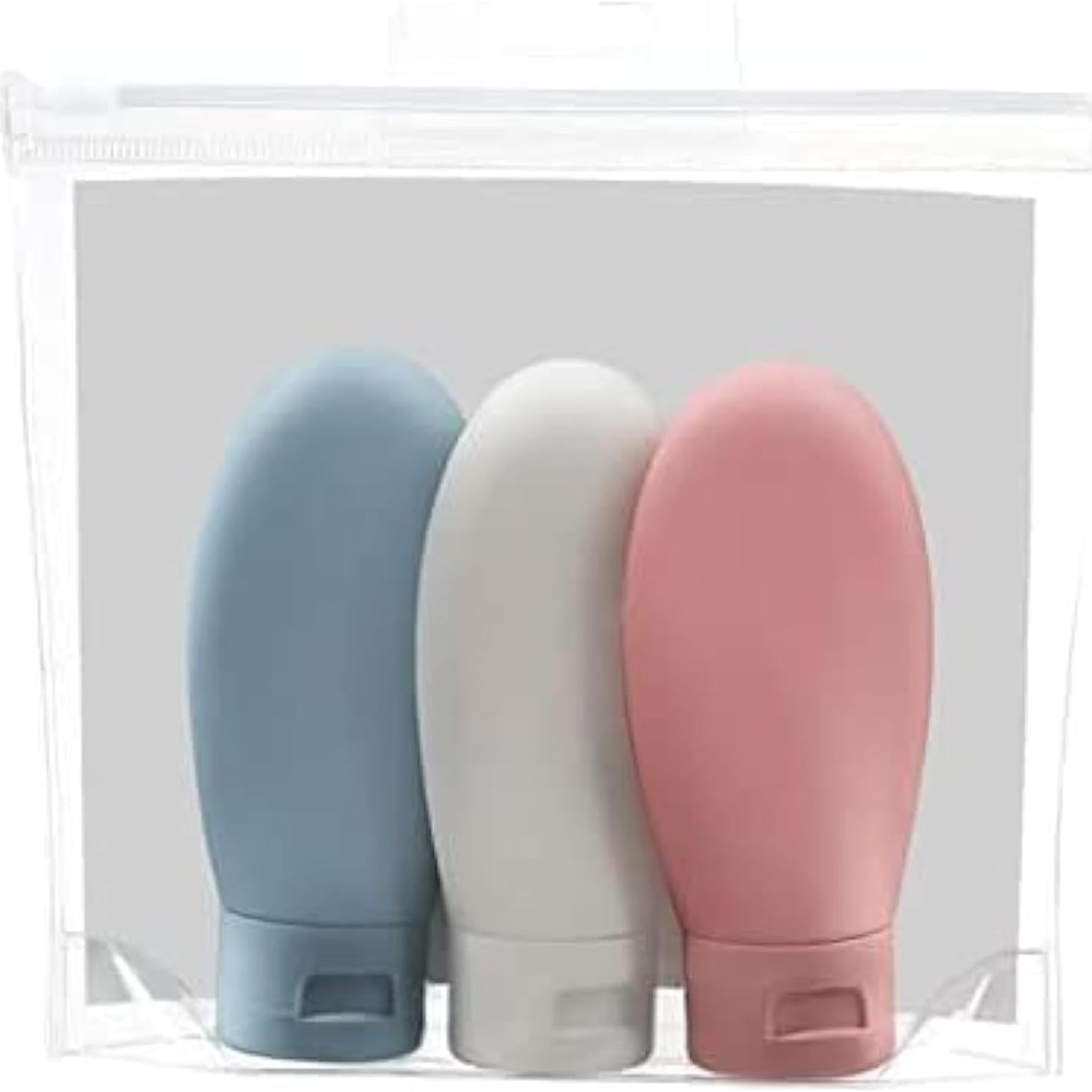 Set de 3 Botellas de Viaje ZALUJMUS 60 ml Antifugas Multicolor