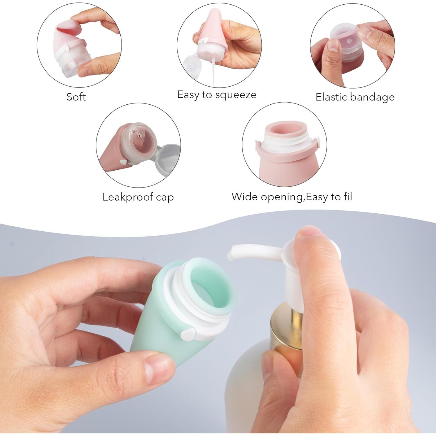 Botellas de Viaje 30ml XSCQ A Prueba de Fugas - Paquete de 4