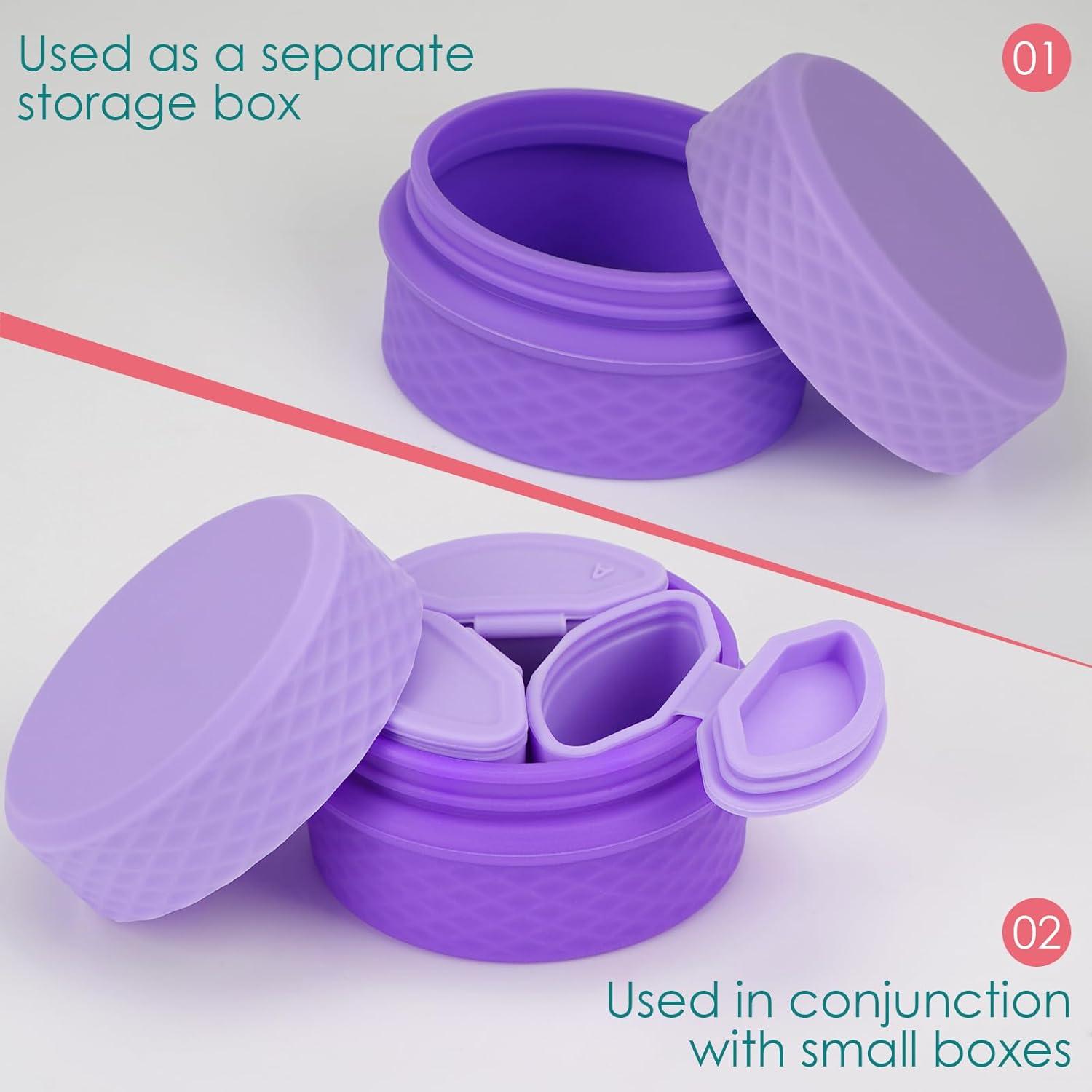 Paquete de 2 Contenedores de Maquillaje Silicona Adorila 63mm