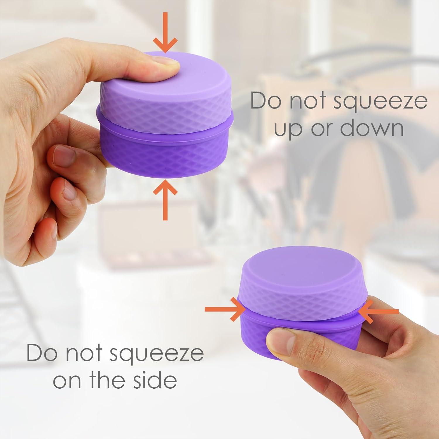 Paquete de 2 Contenedores de Maquillaje Silicona Adorila 63mm