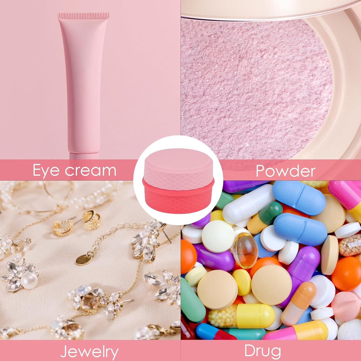 Paquete de 2 Contenedores de Maquillaje Silicona Adorila 63mm