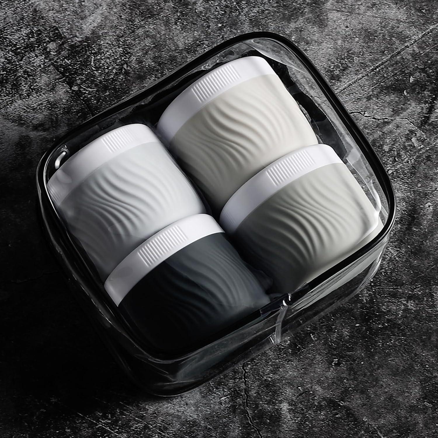 Contenedores de Viaje Silicona KUANGRE 90ml A Prueba de Fugas