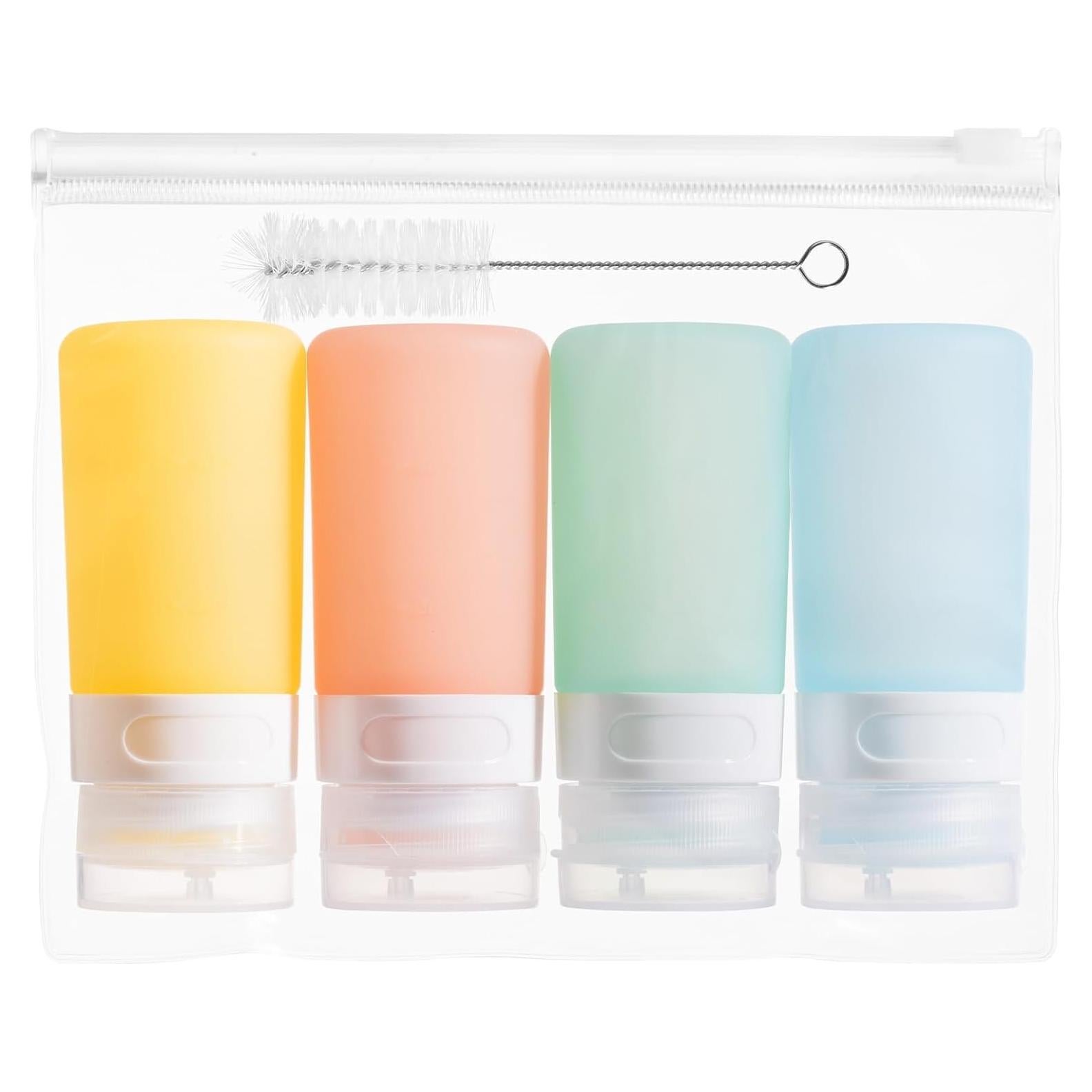 Botellas de Squeeze MICEBAY 2 oz Silicona a Prueba de Fugas - Paquete de 4