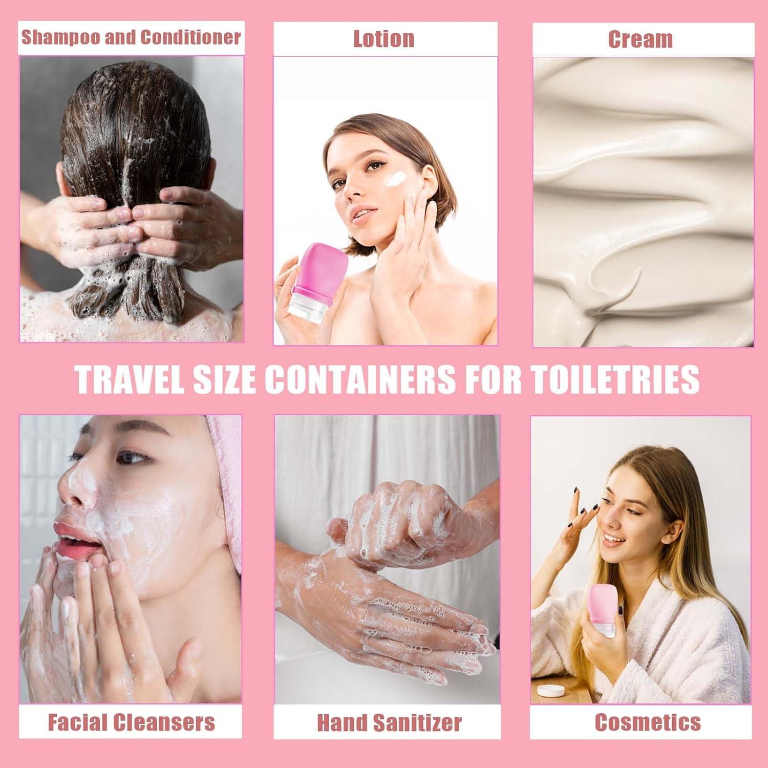 Botellas de Viaje Silicona 1 oz WXOIEOD A Prueba de Fugas