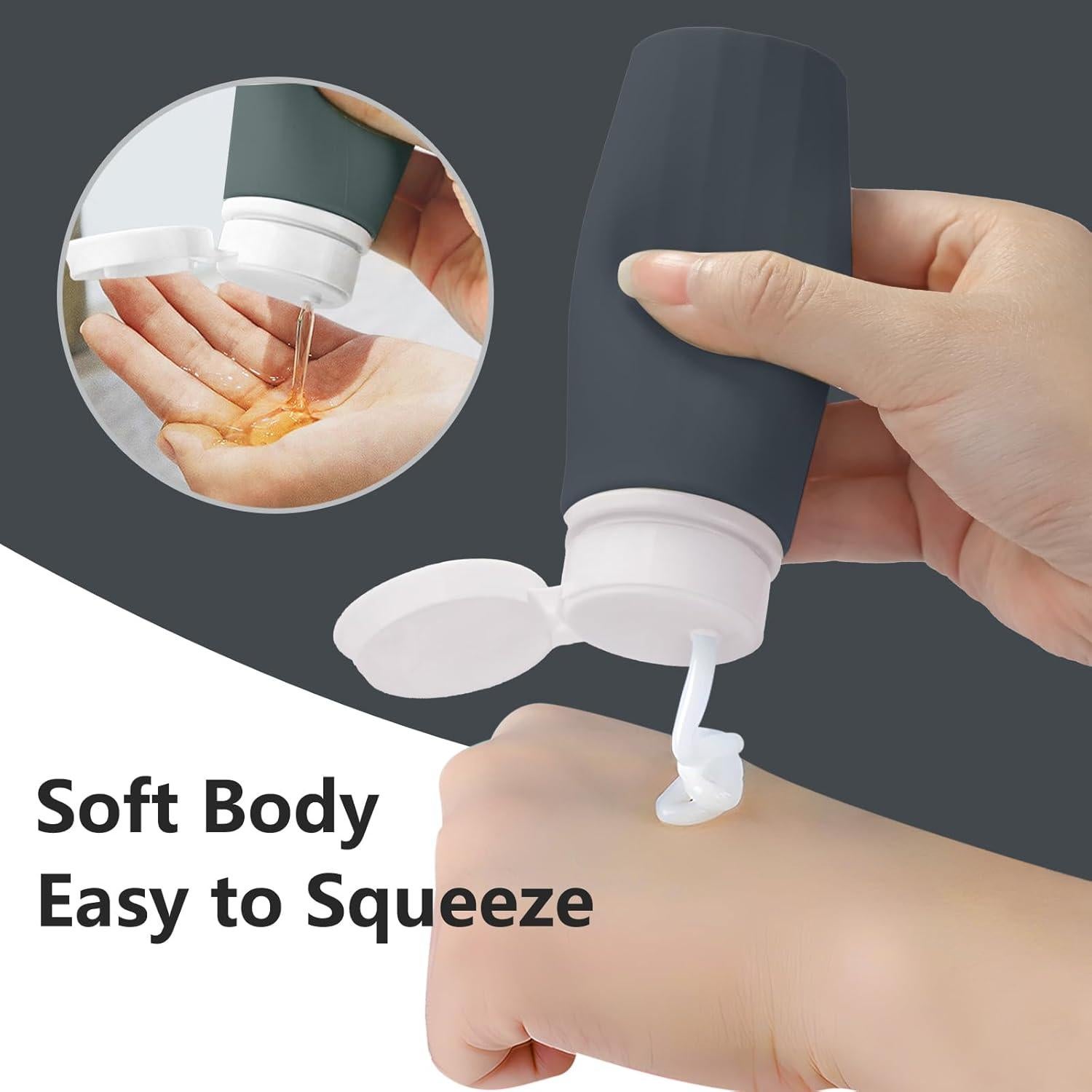 Botellas de Viaje Yolaist - Paquete de 4 Silicona 89ml